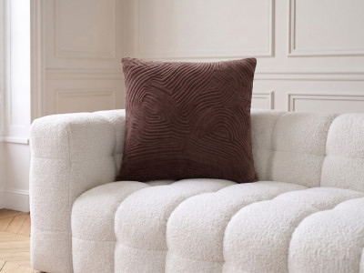 Coussin velours brodé MELROSE