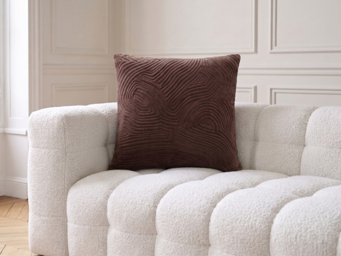 Coussin velours brodé MELROSE
