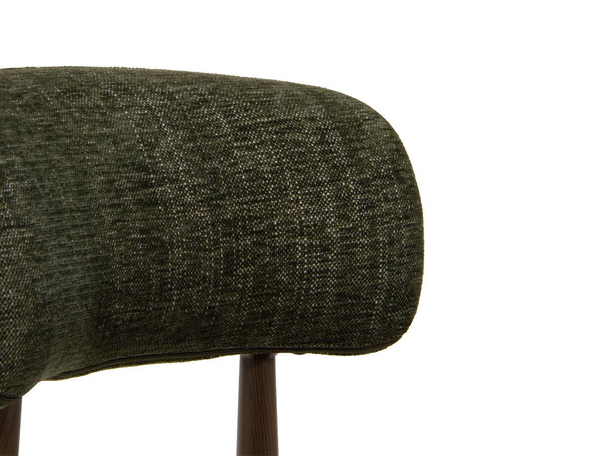 Lot de 2 chaises DAUPHINE tissu texturé et pieds effet noyer