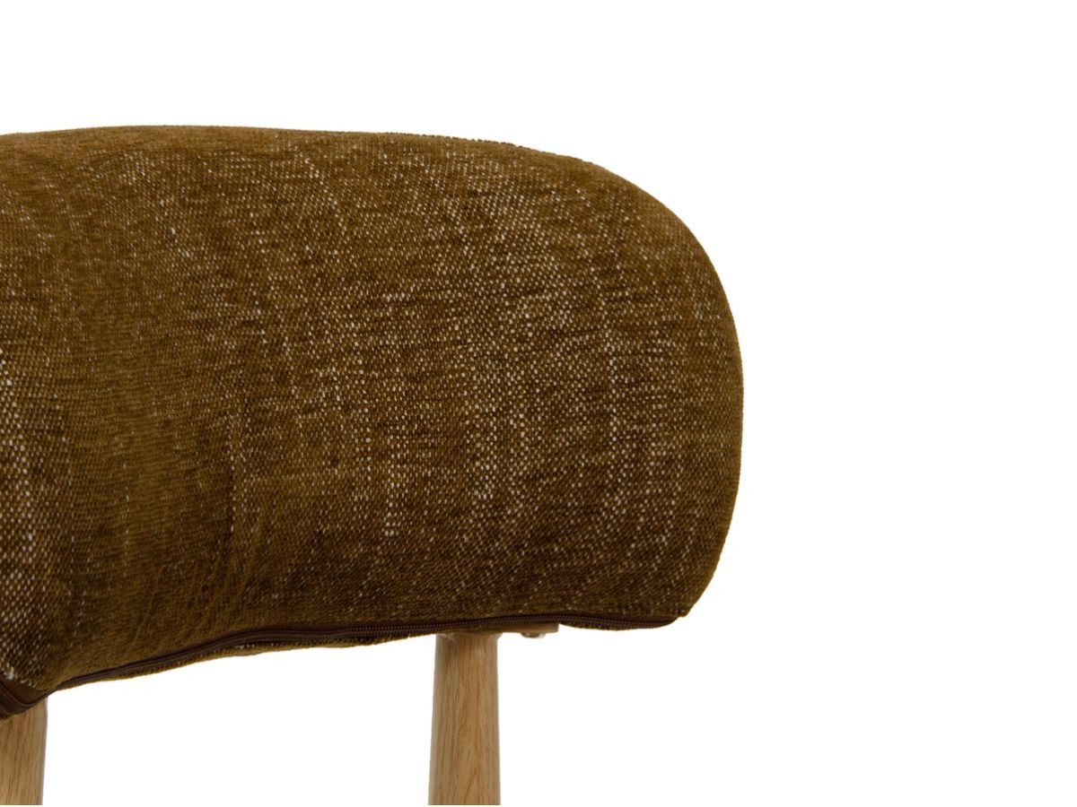 Lot de 2 chaises DAUPHINE tissu texturé et pieds effet chêne