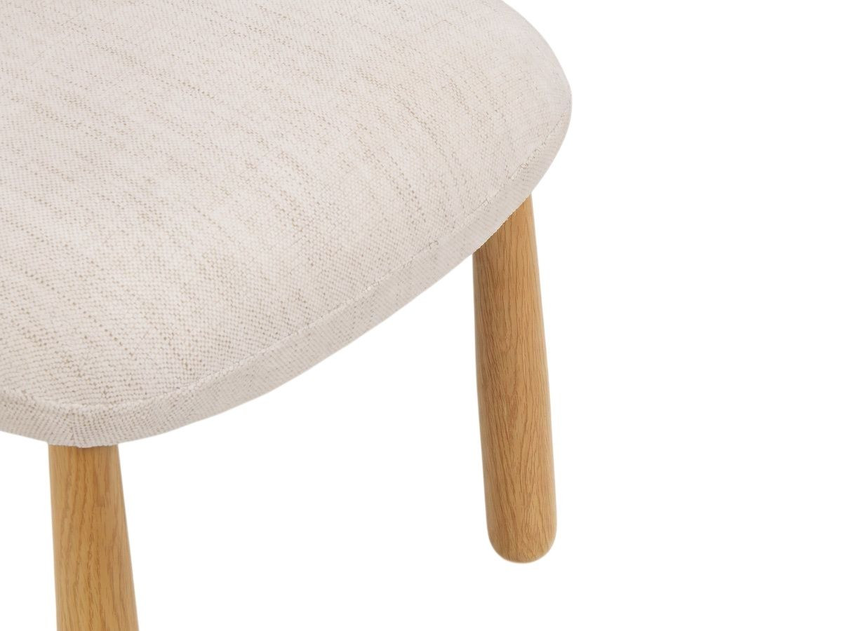 Set van 2 stoelen DAUPHINE van gestructureerde stof met poten met eikeneffect