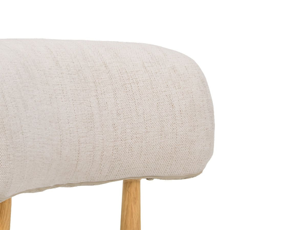 Set van 2 stoelen DAUPHINE van gestructureerde stof met poten met eikeneffect