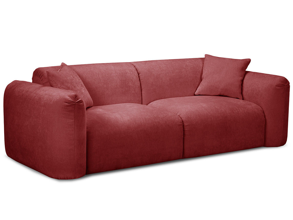 vaste 3-zitszetel siena in chenillestof gekleurd rood