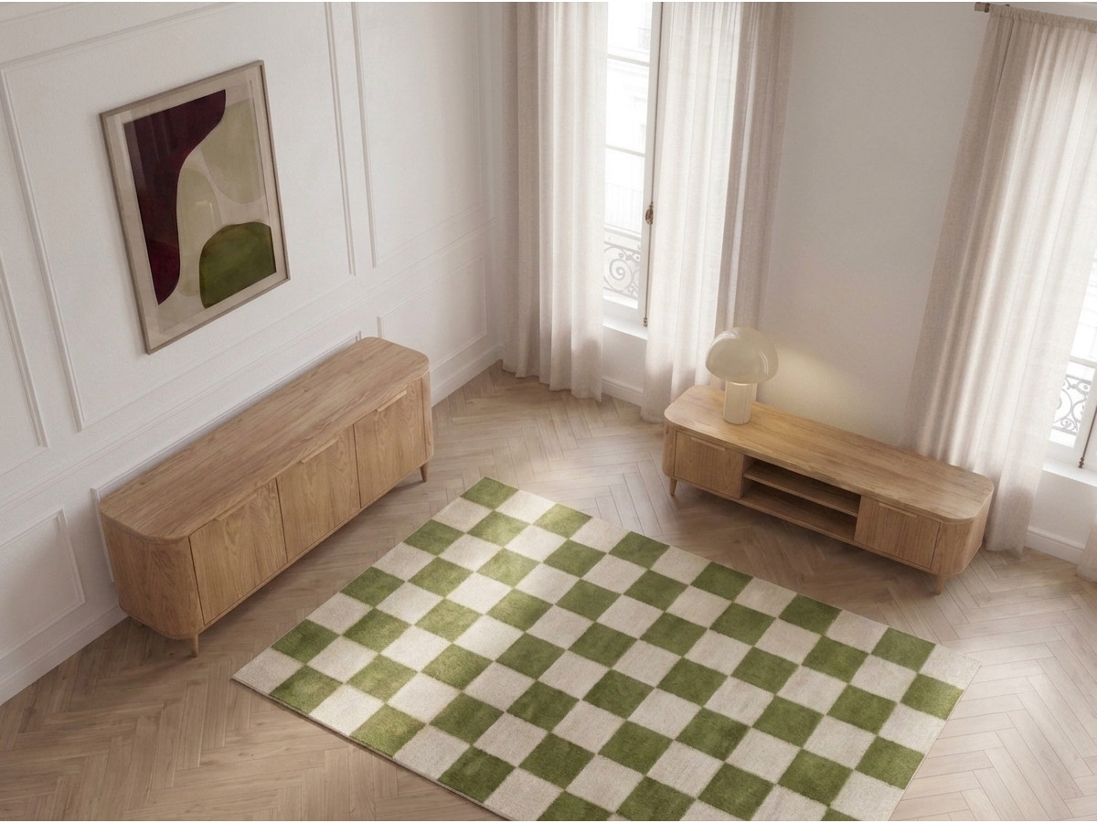 Ensemble MAZARGUES avec buffet 180 cm + meuble TV 180 cm placage chêne massif