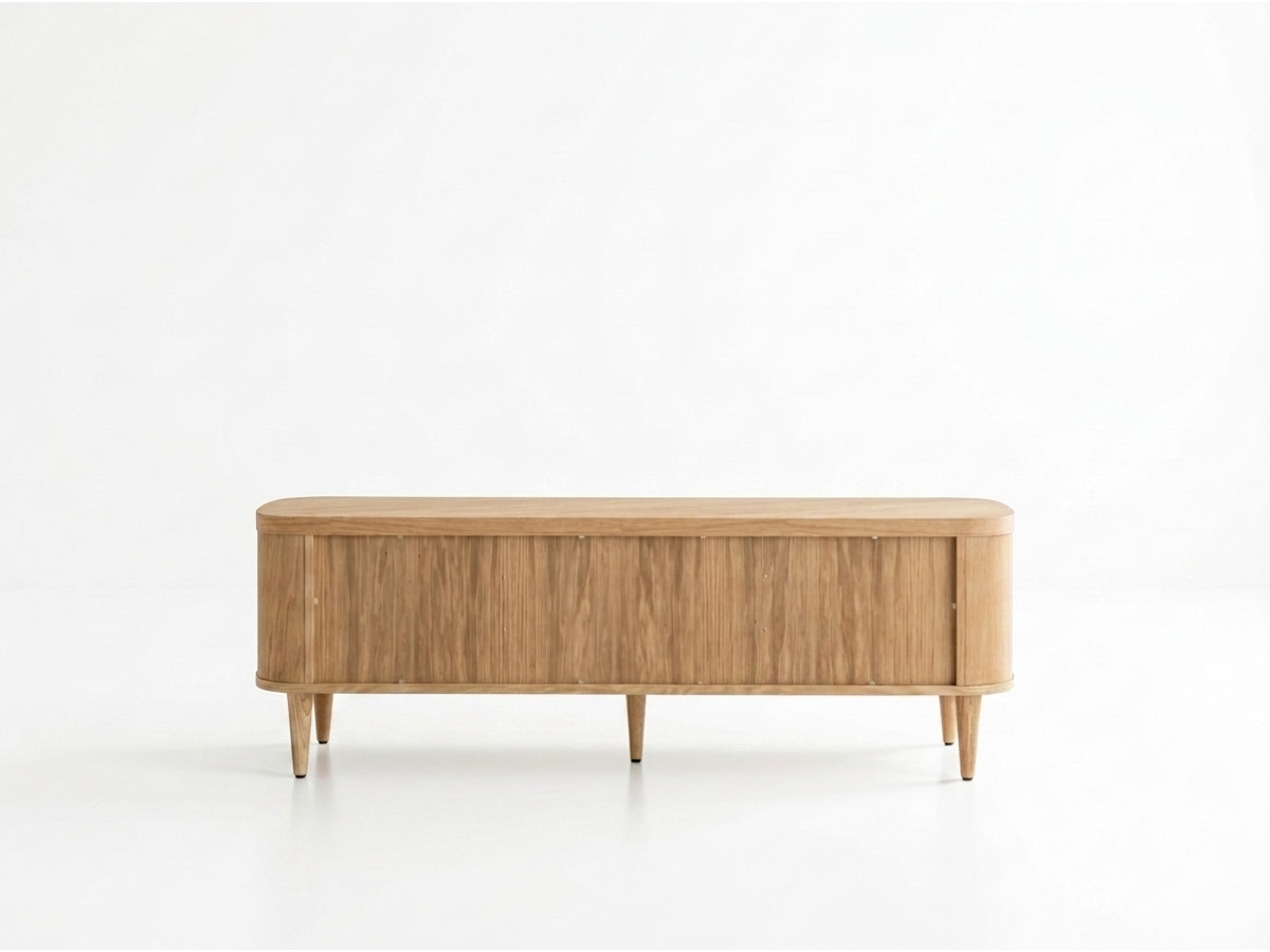 Ensemble MAZARGUES avec buffet 180 cm + meuble TV 180 cm placage chêne massif