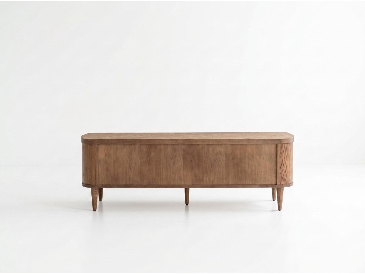 Ensemble MAZARGUES avec buffet 180 cm + meuble TV 180 cm placage chêne massif