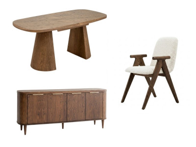 Ensemble MAZARGUES avec table à manger et 6 chaises PAGNOL + buffet 200 cm