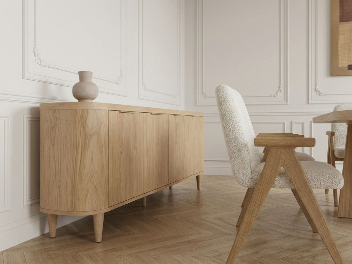 Ensemble MAZARGUES avec table à manger et chaises PAGNOL + buffet 200 cm