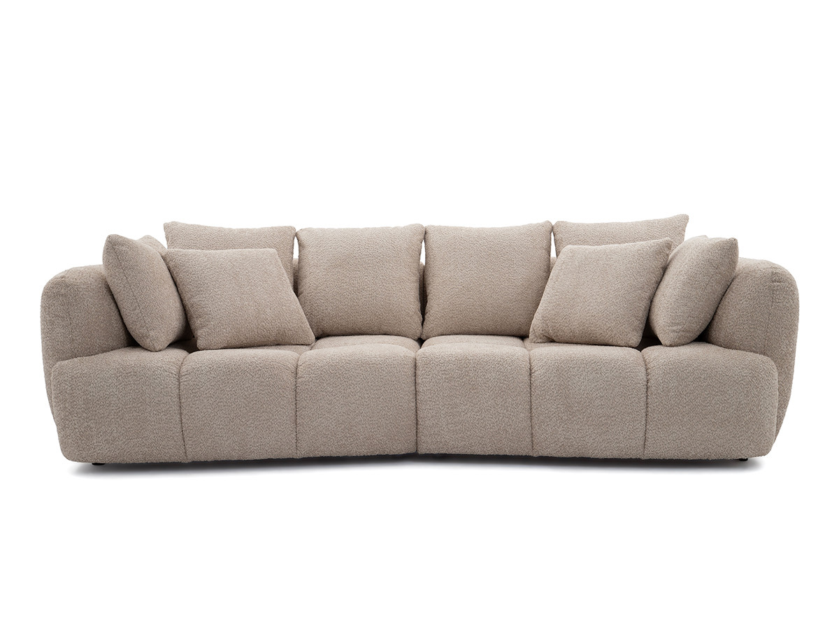 canapé droit convertible double  avance-recule électrique aude tissu bouclette kolorowy beige