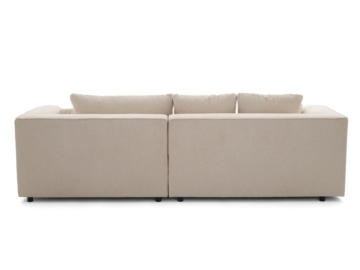Canapé d'angle convertible avance-recule électrique CLOVIS tissu lisse
