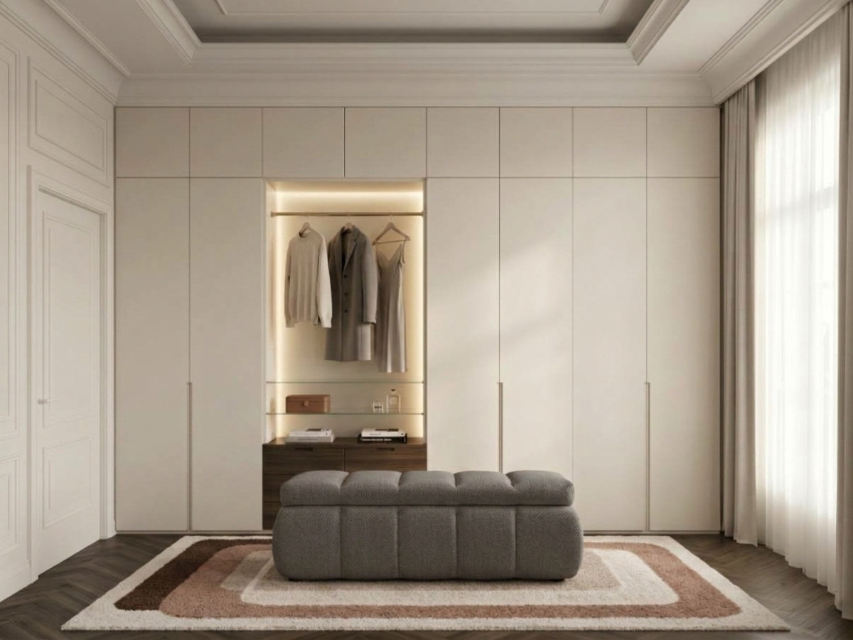 Bout de lit DENALI lisse gris foncé