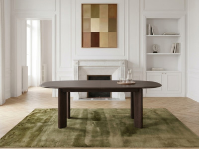 Table à manger extensible 220 à 280 cm GRACE placage frêne