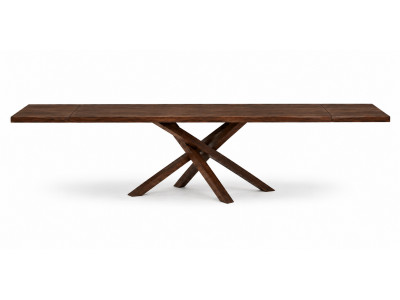 Table à manger extensible TOM chêne massif foncé