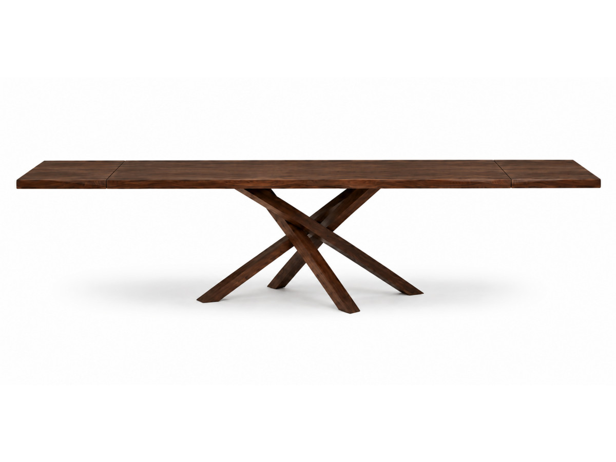 Table à manger extensible TOM chêne massif foncé