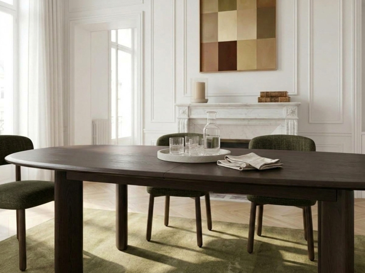 Ensemble GRACE avec table à manger extensible 220 à 280 cm + lots de chaises DAUPHINE
