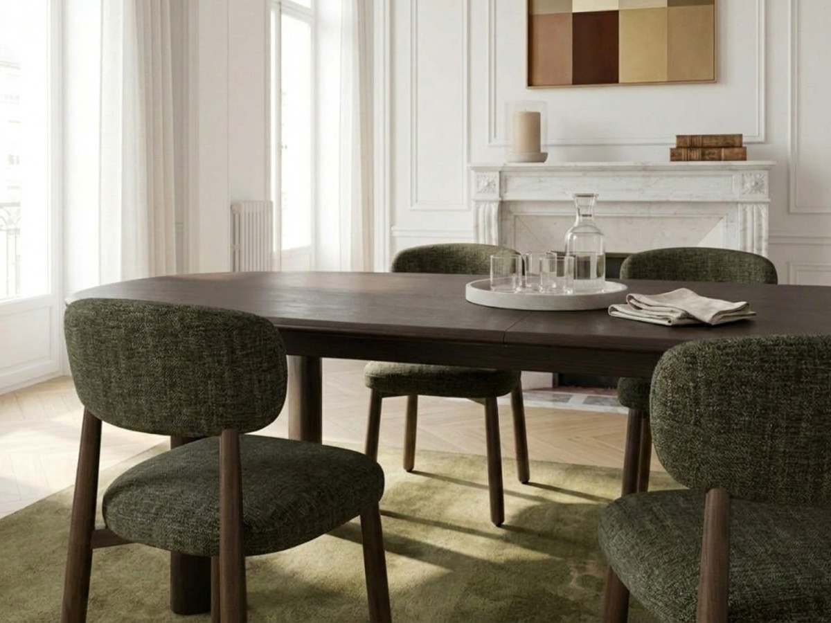 Ensemble GRACE avec table à manger extensible 220 à 280 cm + lots de chaises DAUPHINE