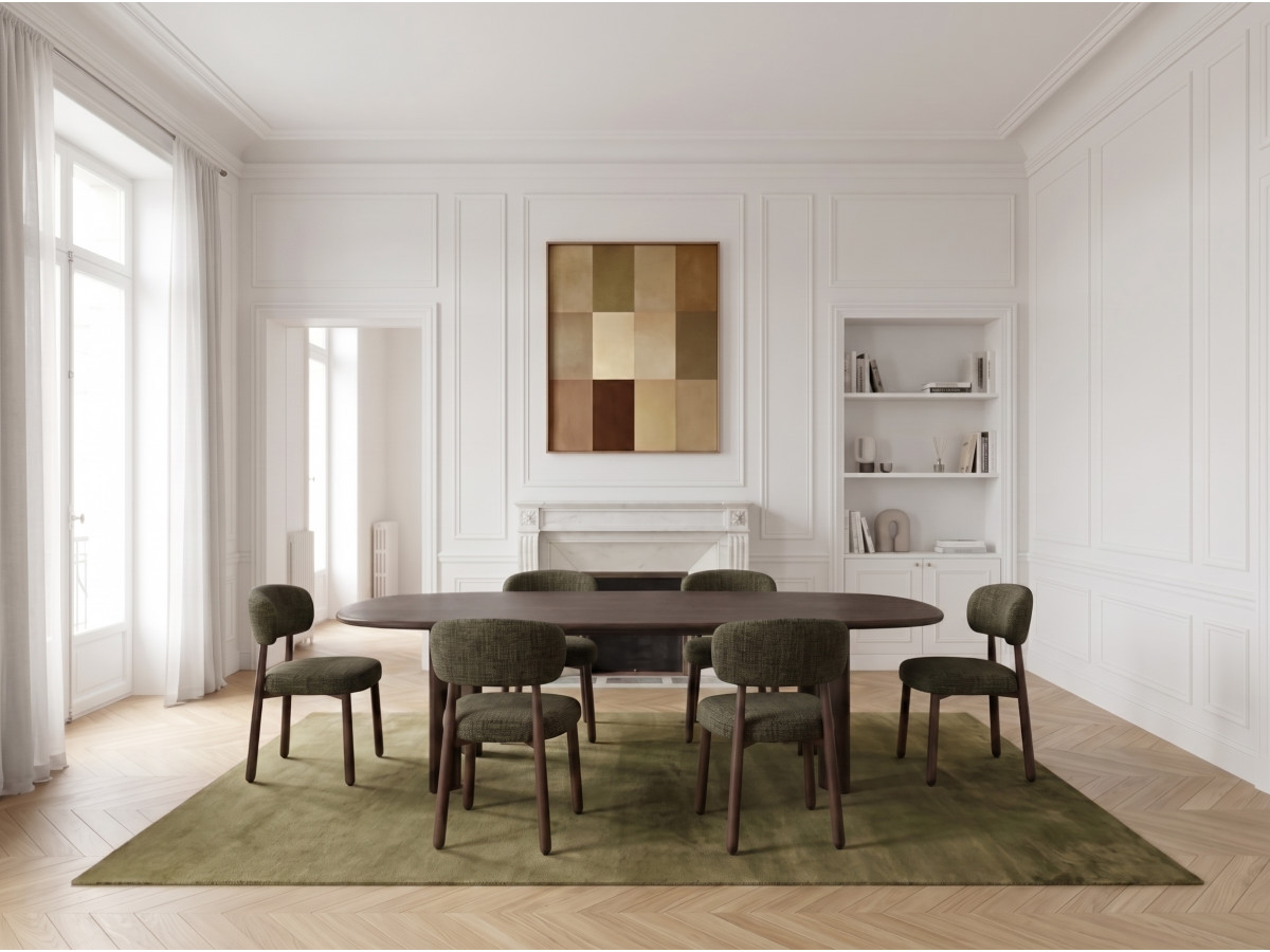 Ensemble GRACE avec table à manger extensible 220 à 280 cm + lots de chaises DAUPHINE