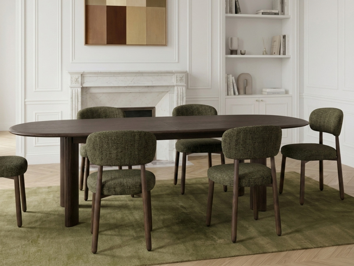 Ensemble GRACE avec table à manger extensible 220 à 280 cm + lots de chaises DAUPHINE