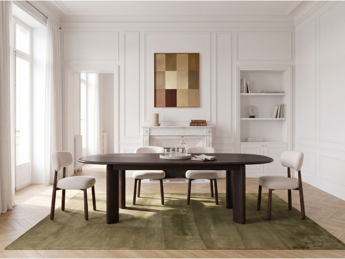 Ensemble GRACE avec table à manger extensible 220 à 280 cm + lots de chaises DAUPHINE