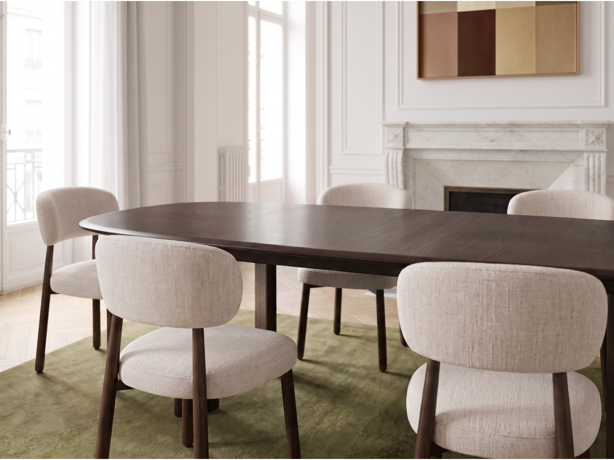 Ensemble GRACE avec table à manger extensible 220 à 280 cm + lots de chaises DAUPHINE