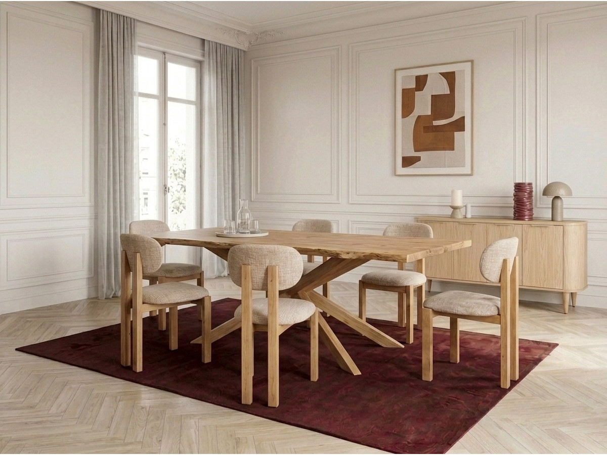 Table à manger extensible ZELIE chêne massif