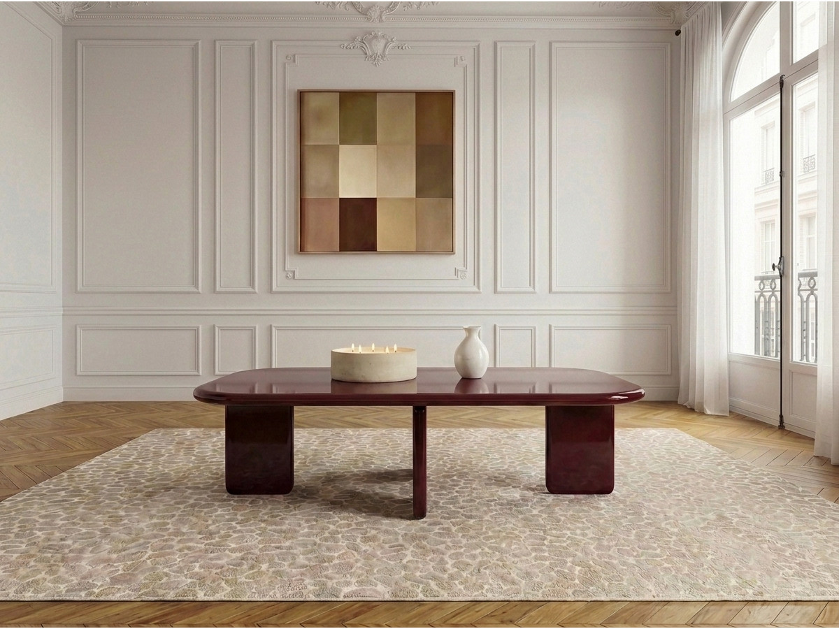 Rechthoekige salontafel 120 cm MARINE gelakt