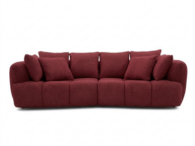 Canapé droit convertible double avance-recule électrique AUDE tissu bouclette