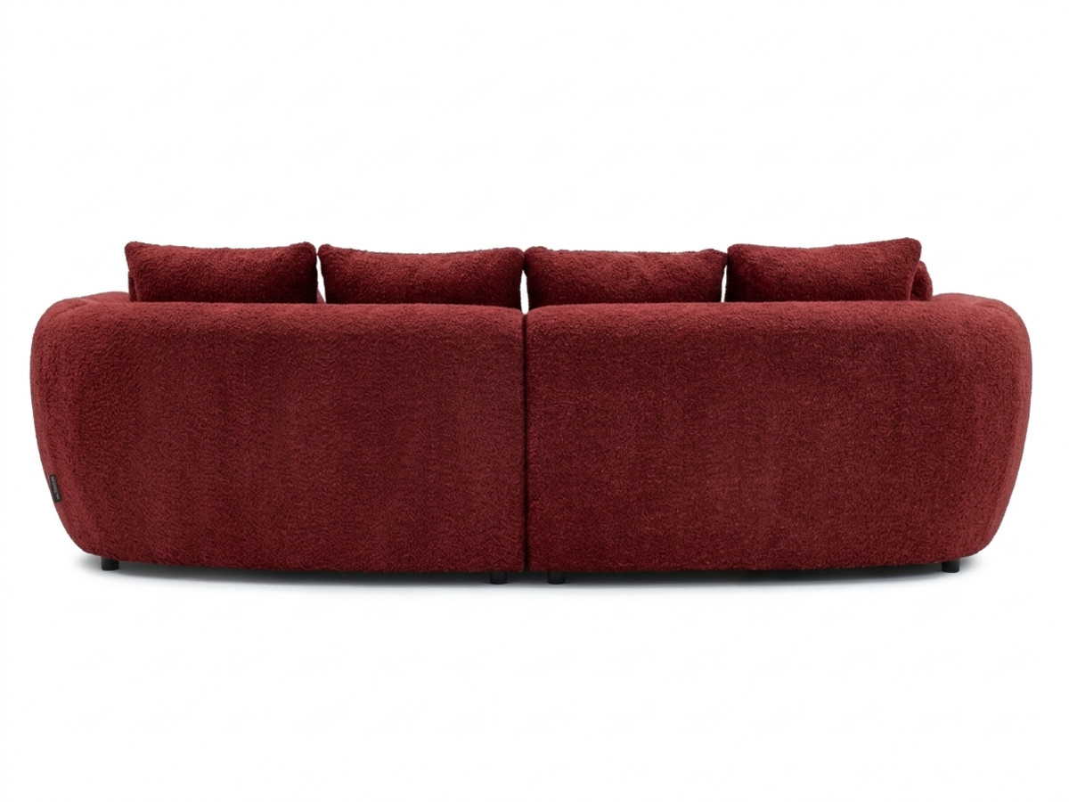 Canapé droit convertible double avance-recule électrique AUDE tissu bouclette