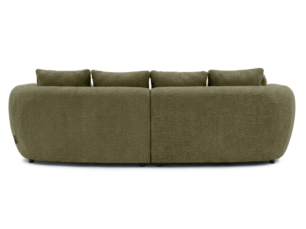 Canapé droit convertible double  avance-recule électrique AUDE tissu bouclette