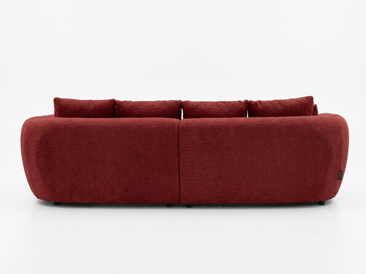 Narożna sofa z funkcją spania i elektryczną regulacją głębokości AUDE, obita tkaniną boucle