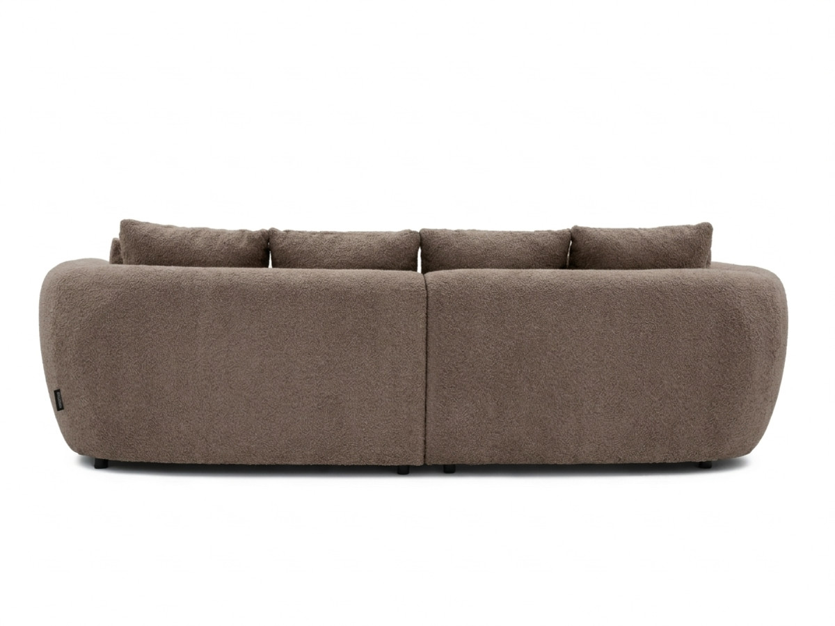 Narożna sofa z funkcją spania i elektryczną regulacją głębokości AUDE, obita tkaniną boucle