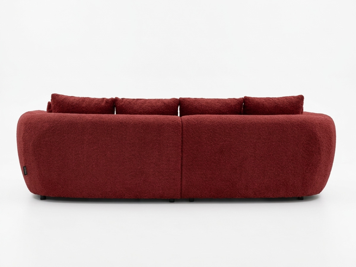 Narożna sofa z funkcją spania i elektryczną regulacją głębokości AUDE, obita tkaniną boucle