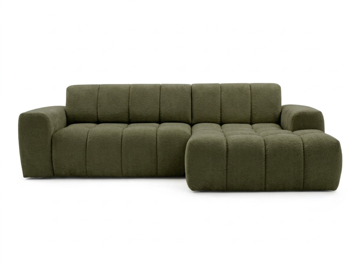 Narożna sofa z funkcją spania i elektryczną regulacją głębokości THEO, obita tkaniną szenilową