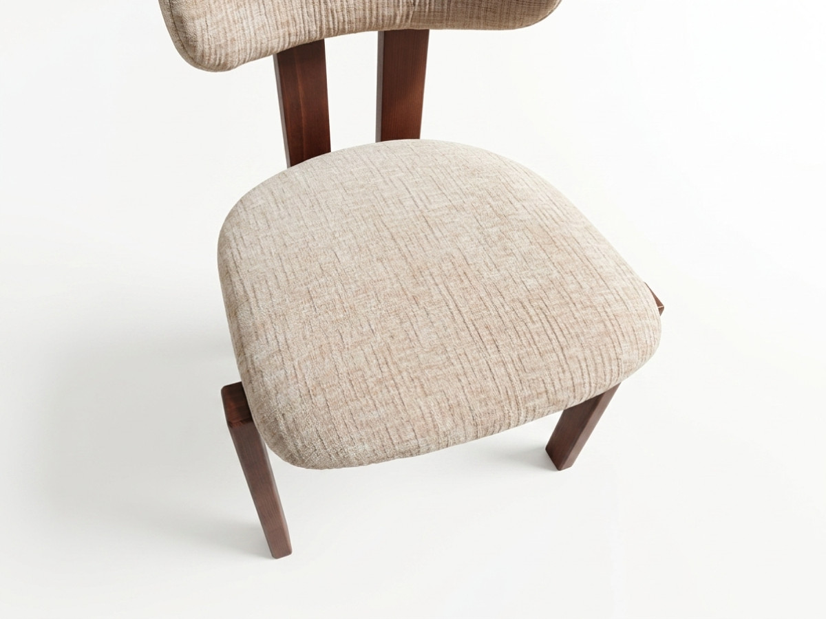 Eetkamerset met uitschuifbare eettafel in donker massief eikenhout TOM + stoelen VALENTINE