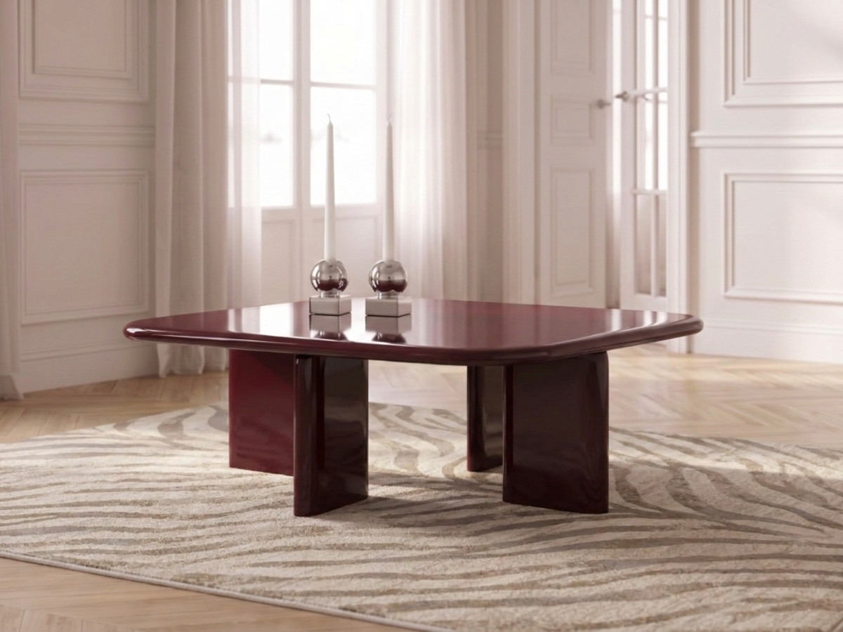 Vierkante salontafel 88 cm MARINE gelakt