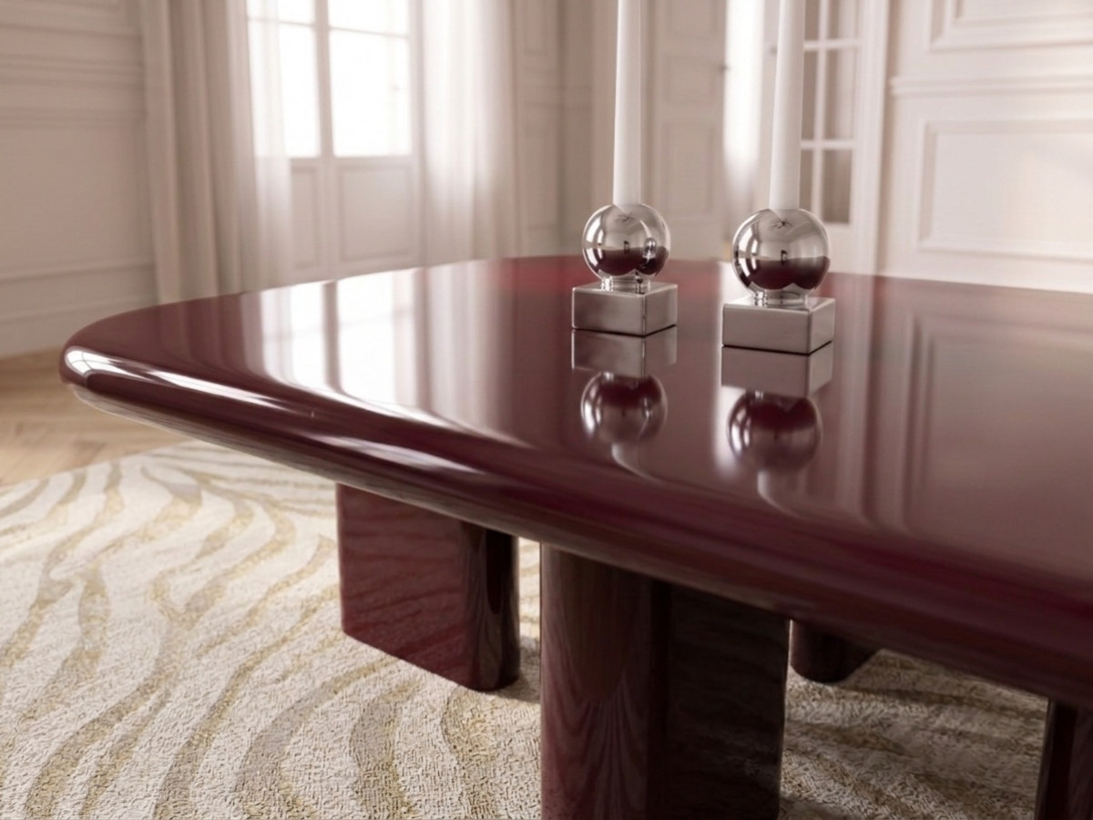Vierkante salontafel 88 cm MARINE gelakt