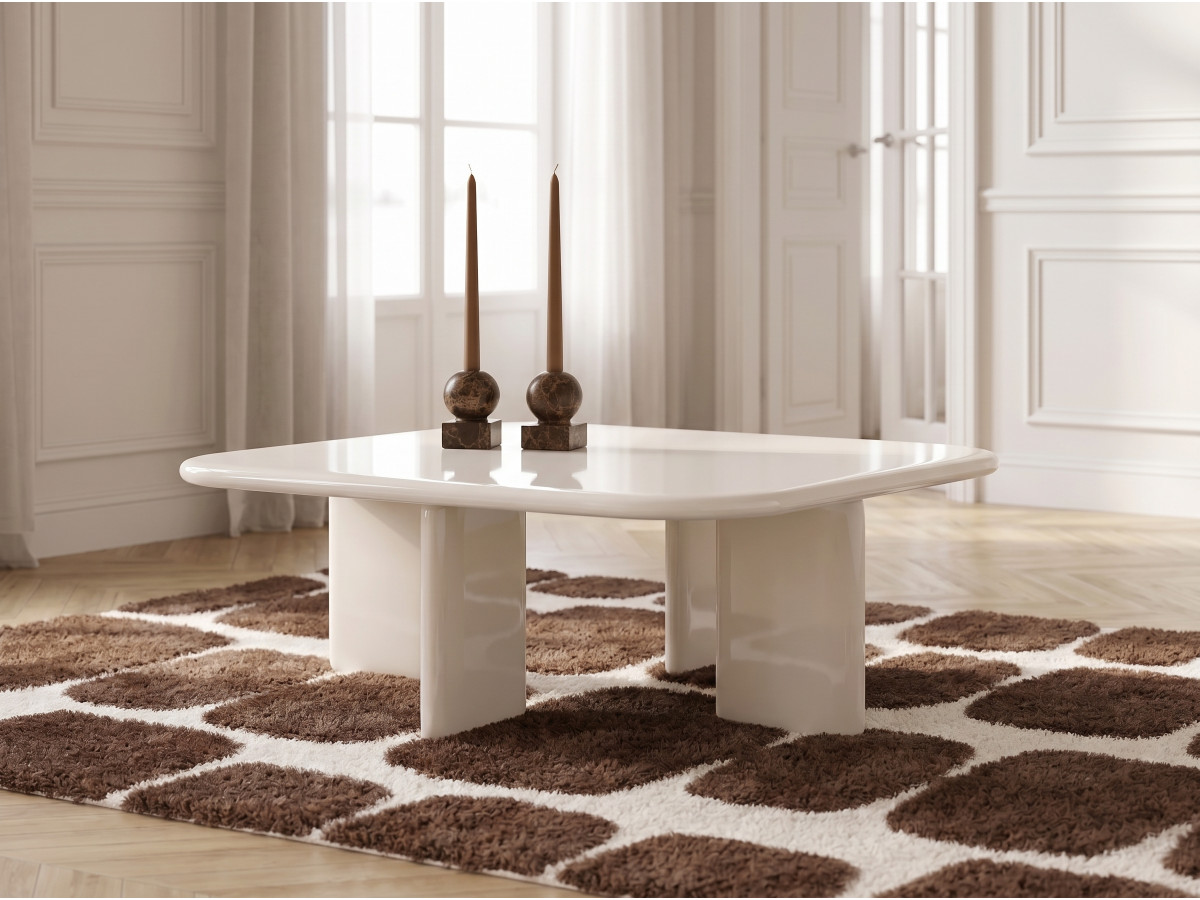 Vierkante salontafel 88 cm MARINE gelakt