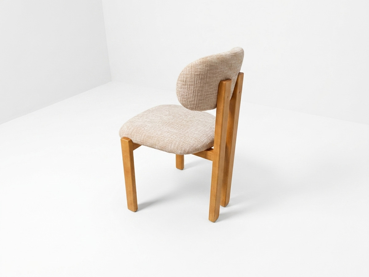 Uittrekbare eettafel in massief natuureik MARIE + sets van VALENTINE stoelen