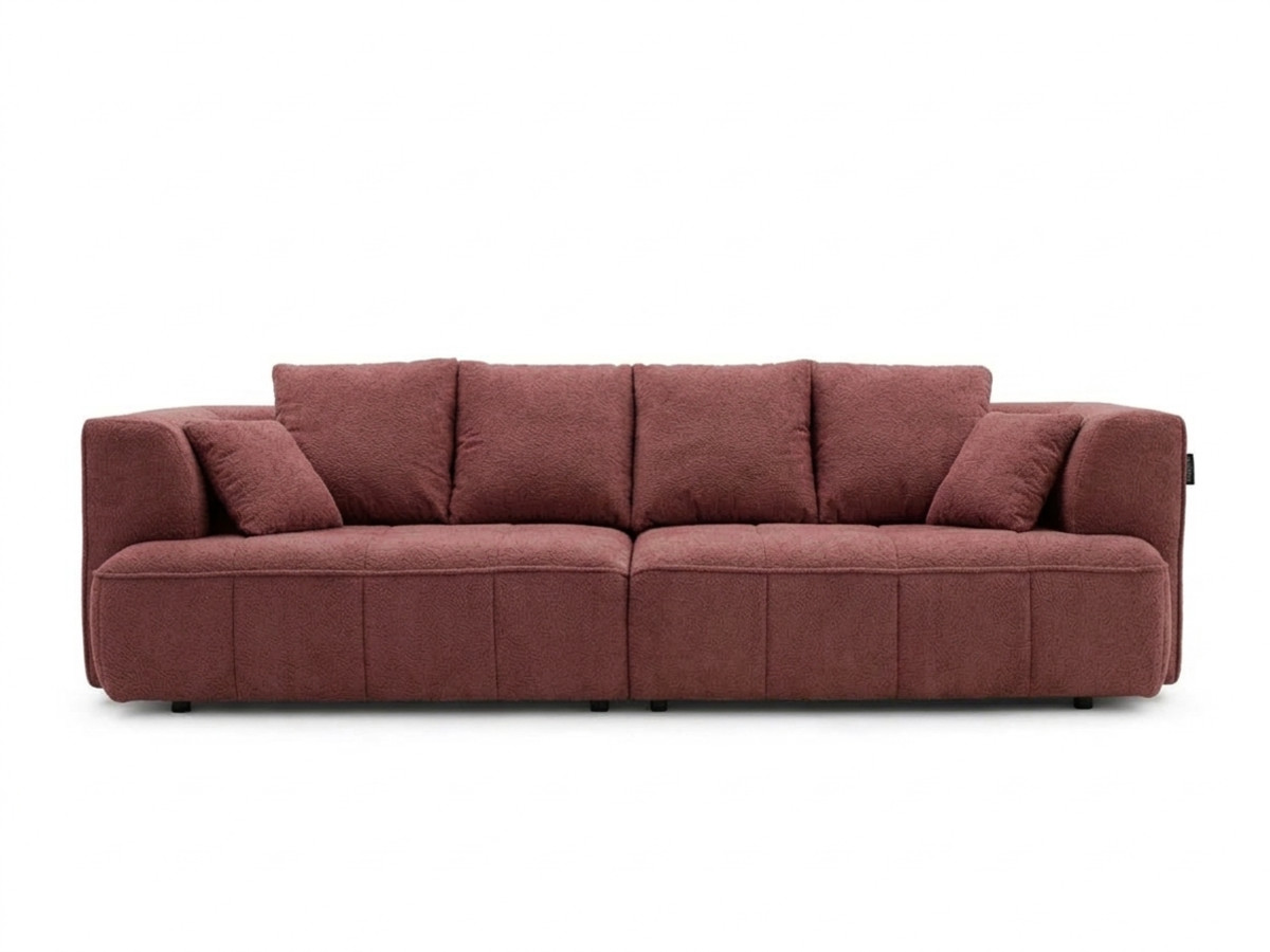 Prosta sofa z podwójną funkcją spania i elektryczną regulacją głębokości CLOVIS, obita gładką tkaniną