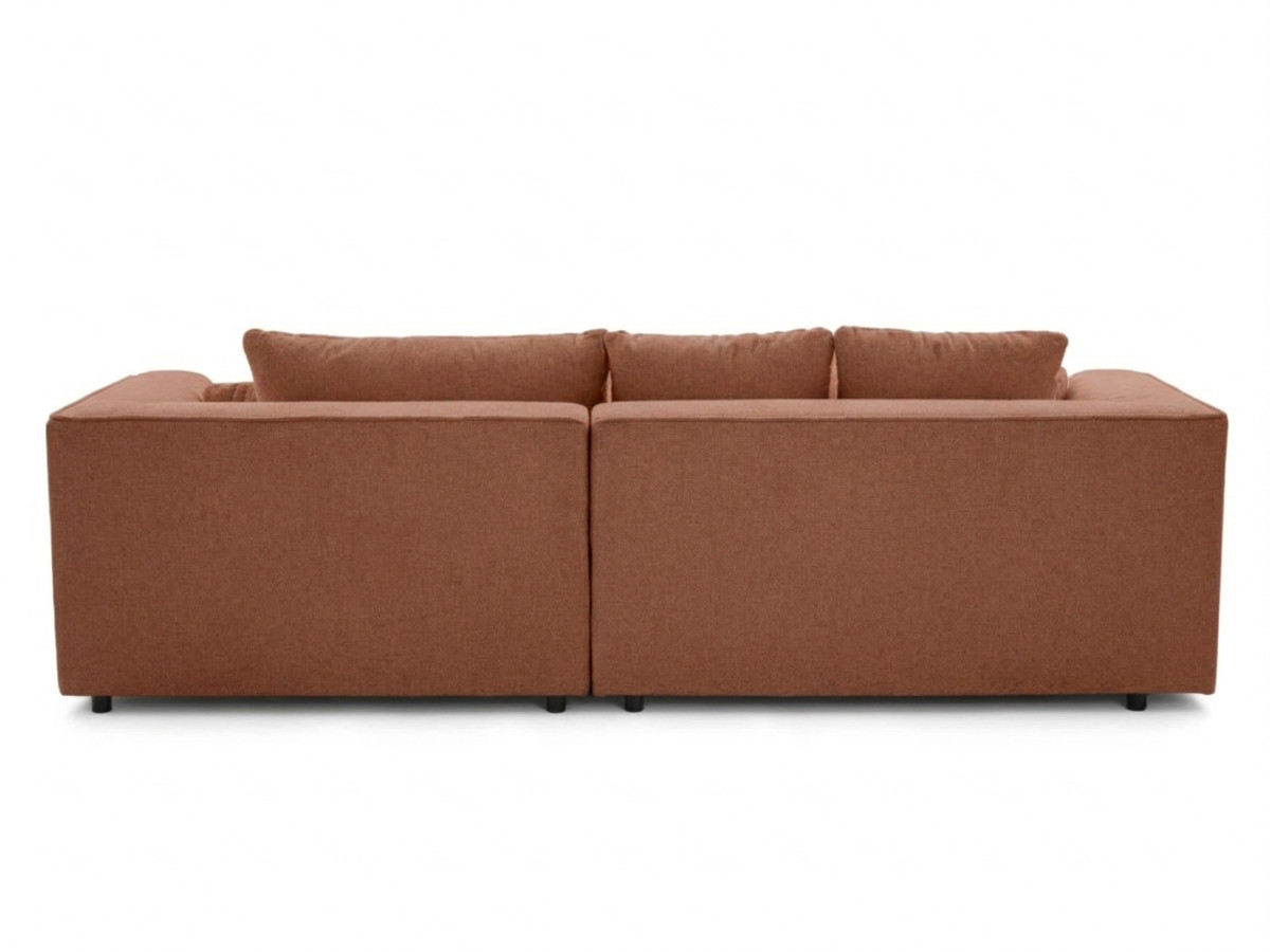 Sofa narożna z funkcją spania, elektrycznym wysuwaniem i wsuwaniem, CLOVIS, gładka tkanina