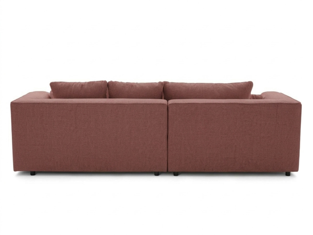 Sofa narożna z funkcją spania, elektrycznym wysuwaniem i wsuwaniem, CLOVIS, gładka tkanina