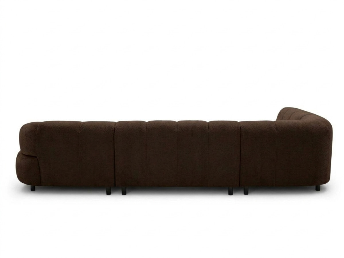 Sofa panoramiczna z elektrycznym wysuwaniem i wsuwaniem, LOVELY, tkanina szenilowa