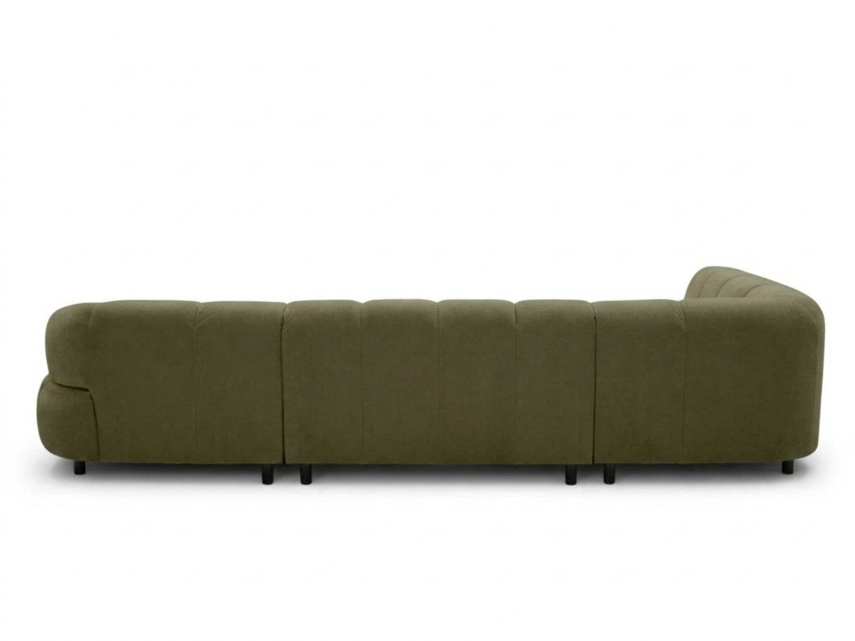 Sofa panoramiczna z elektrycznym wysuwaniem i wsuwaniem, LOVELY, tkanina szenilowa