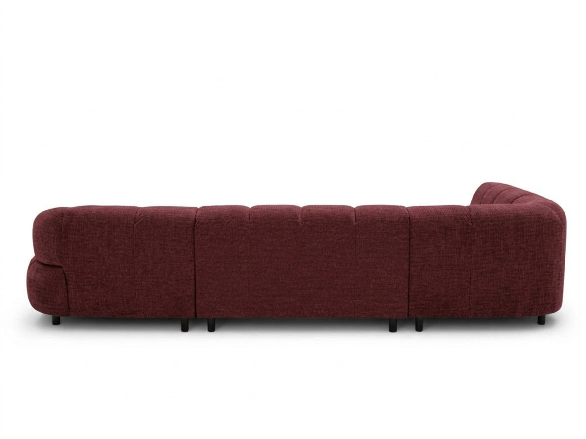Sofa panoramiczna z elektrycznym wysuwaniem i wsuwaniem, LOVELY, tkanina szenilowa
