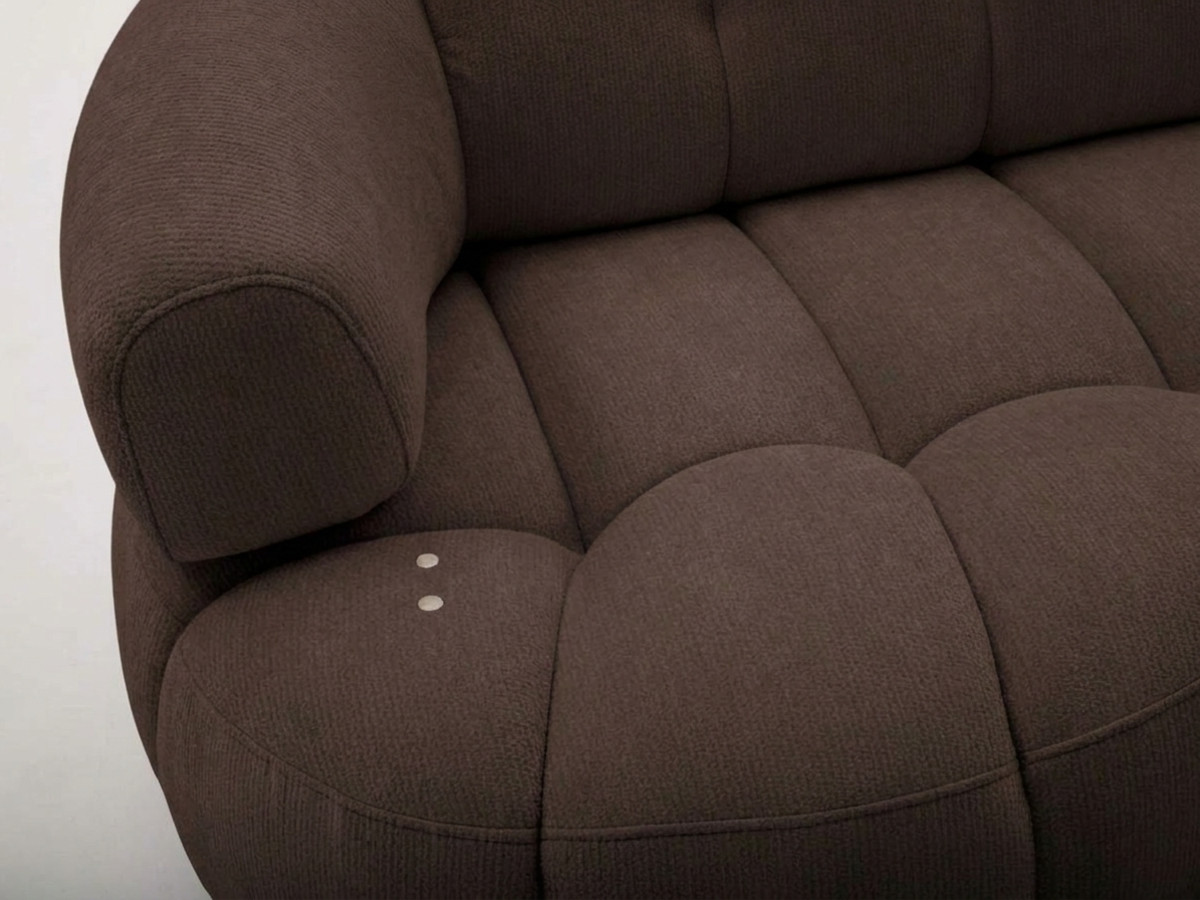 Canapé d'angle L convertible avance-recule électrique LOVELY tissu chenille