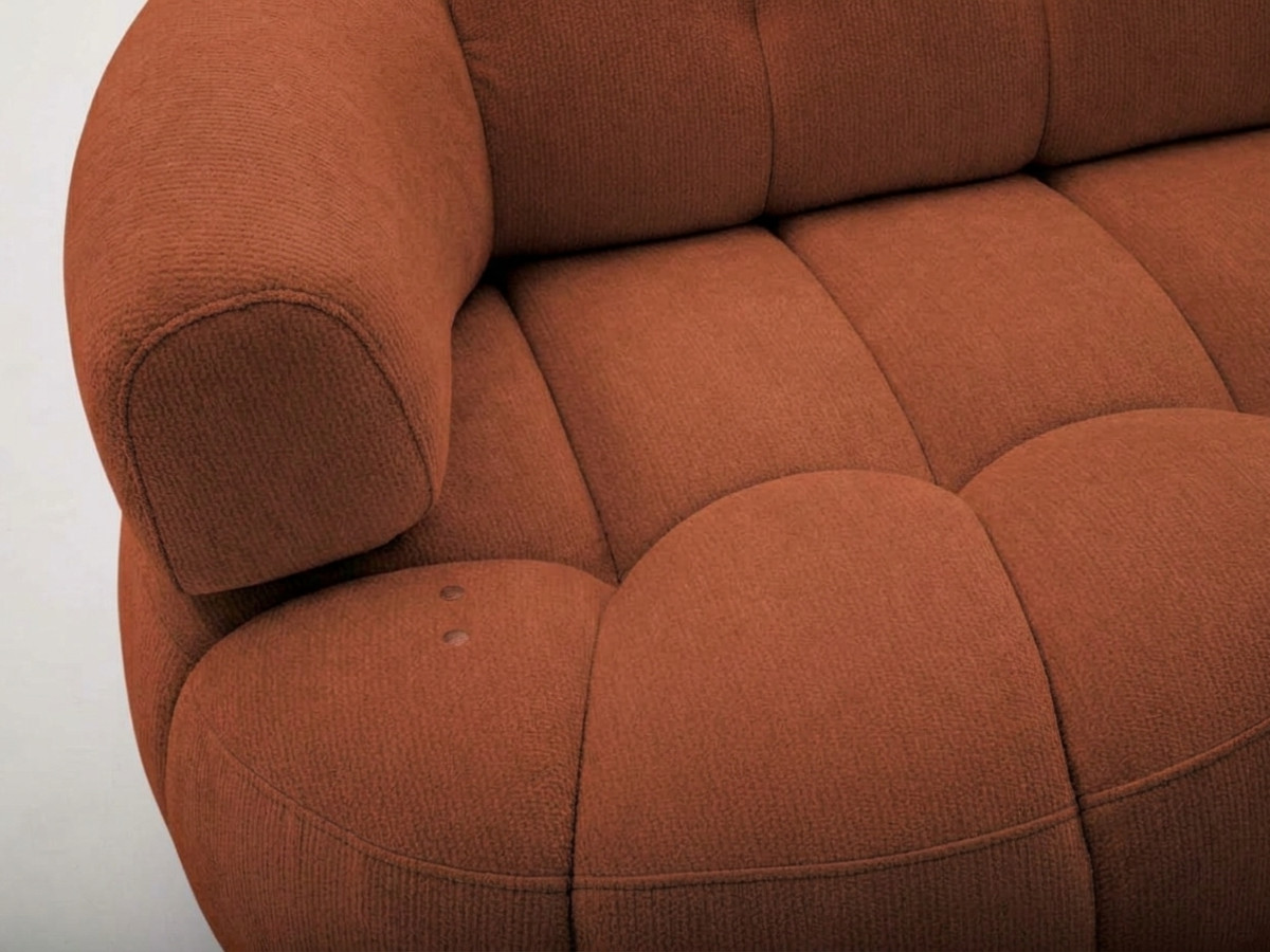 Canapé d'angle L convertible avance-recule électrique LOVELY tissu chenille