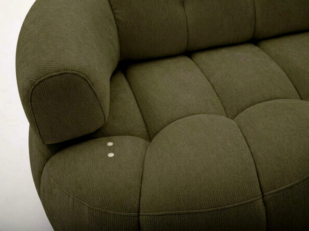Canapé d'angle L convertible avance-recule électrique LOVELY tissu chenille