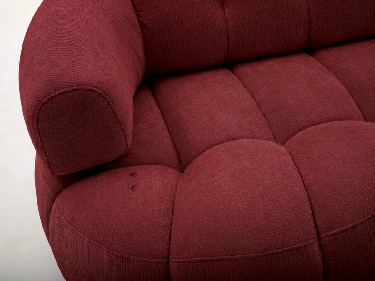 Canapé d'angle L convertible avance-recule électrique LOVELY tissu chenille