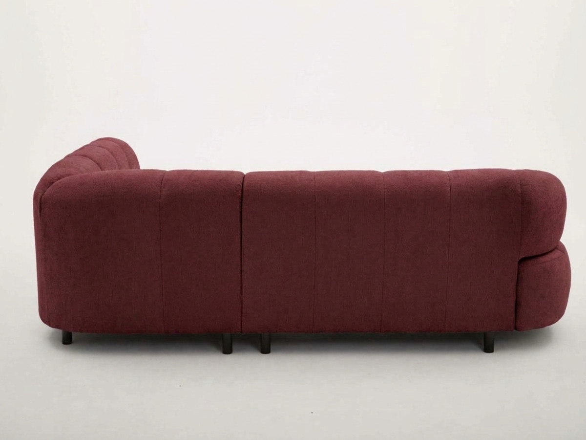 Canapé d'angle L convertible avance-recule électrique LOVELY tissu chenille