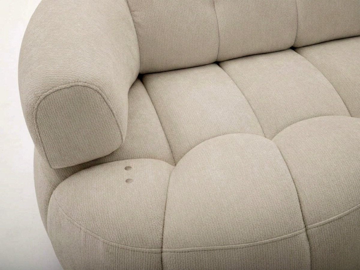 Canapé d'angle L convertible avance-recule électrique LOVELY tissu chenille
